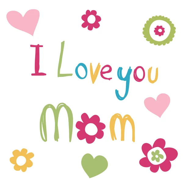 Ευχετήρια κάρτα της Γιορτής της Μητέρας — Διανυσματικό Αρχείο