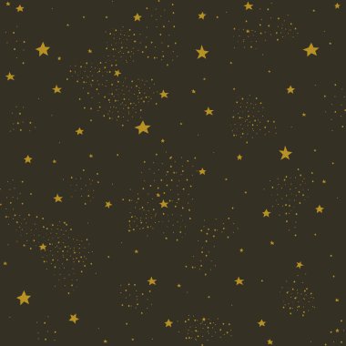 Gece gökyüzü arkaplan sarı yıldızlar vektör çizimi