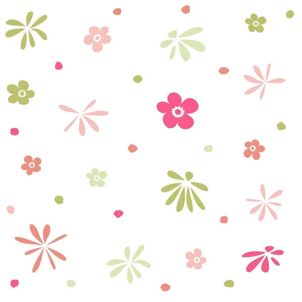 Patrón floral sin costuras, fondo de pantalla — Vector de stock