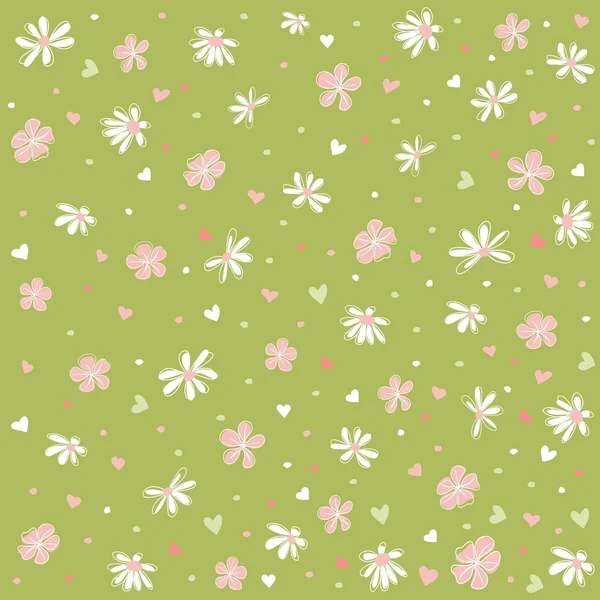 Patrón floral sin costuras, fondo de pantalla — Vector de stock