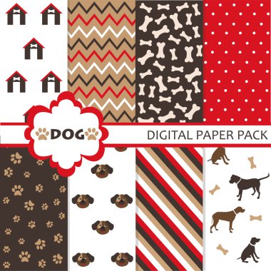 Köpek Scrapbooking kağıt Set