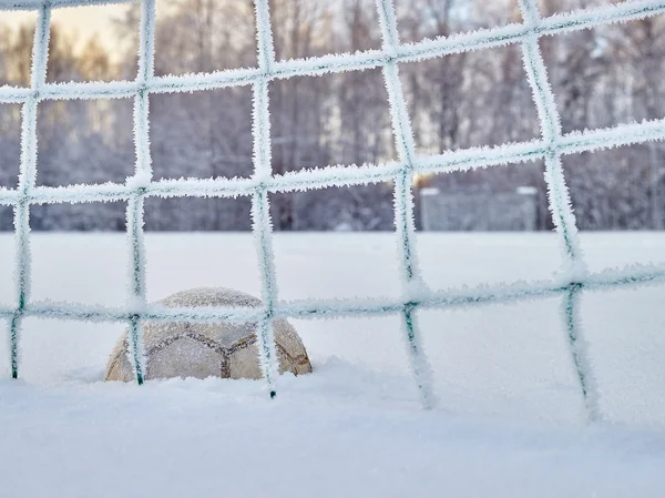 雪地足球场 — 图库照片