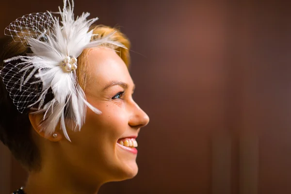 Bride and head piece — Stock Photo, Image