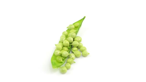 Peas on white — Stock Video