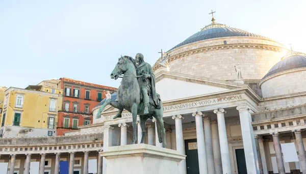 King Ferdinand I statue in Naples - Italy — Stock Photo, Image