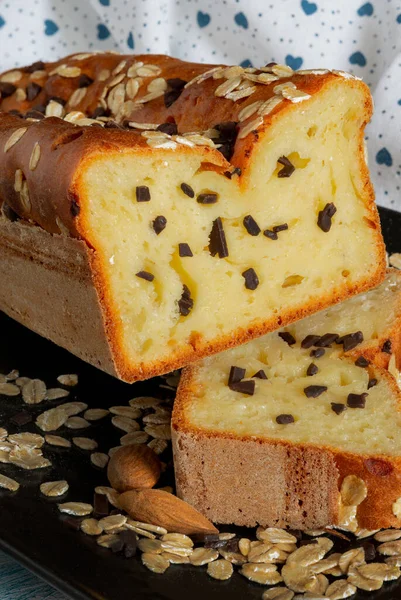 Мягкий Сладкий Хлеб Овса Шоколадных Капель — стоковое фото