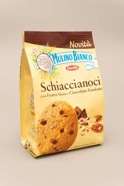 Italien November 2020 Paket Med Schiaccianoci Cookies Barilla — Stockfoto