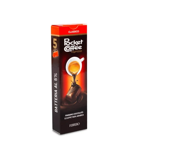 Italien Mars 2021 Förpackning Ficka Kaffe Choklad Varumärke Ferrero — Stockfoto