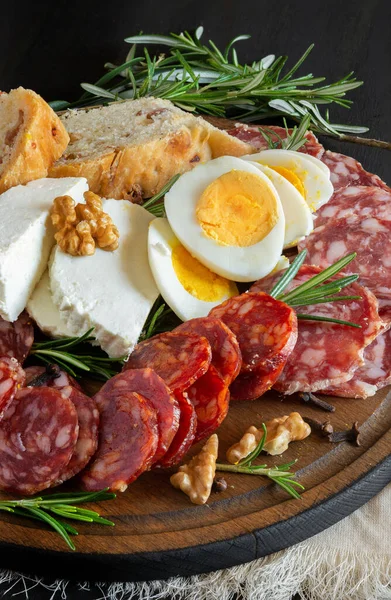 Plato Típico Napolitano Del Período Pascua Con Embutidos Salata Ricota —  Fotos de Stock