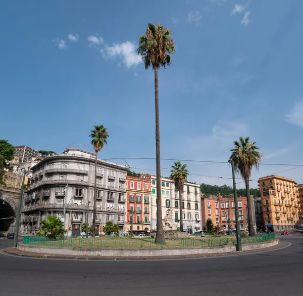 Nápoles Italia Julio 2021 Vista Plaza Sannazzaro Galería Vittoria Día —  Fotos de Stock