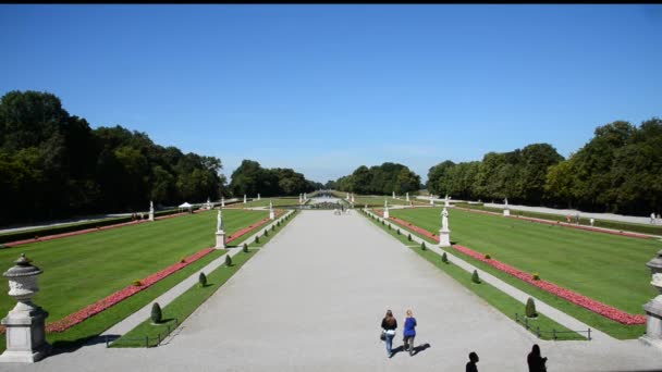 Landscape of Park Nymphenburg Munich, Jerman — Stok Video