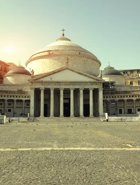 Plebiscito' s náměstí, Neapol - Itálie — Stock fotografie