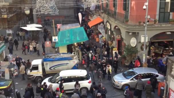 Tribunali sokak Napoli - İtalya — Stok video
