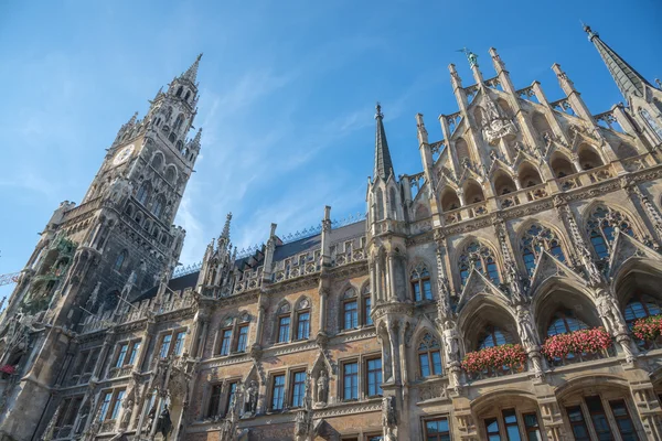 Marienplatz, ratusz — Zdjęcie stockowe