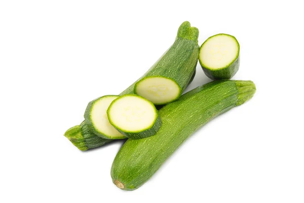 Zucchini auf weißem Hintergrund — Stockfoto