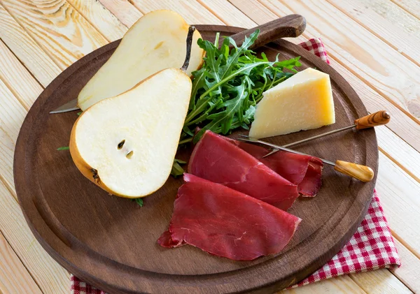 Bresaola appetizer — Stock Photo, Image