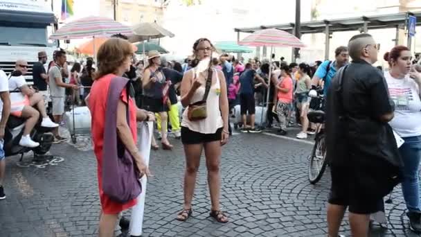 Akdeniz Eşcinsel gurur 2015 Naples, bu — Stok video