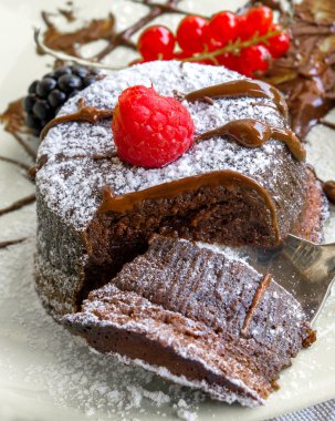 sıcak çikolata çikolata kalp pasta