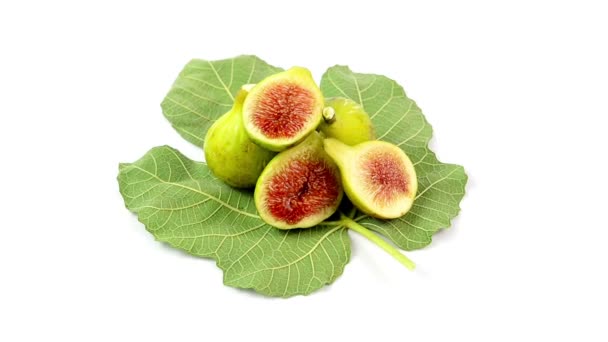 Figs on white background — Stock Video