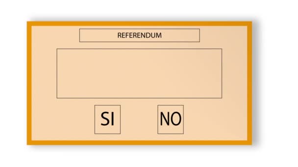 Animované tužka list referendum — Stock video