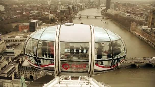 Coca Cola London Eye - Londyn - Uk — Wideo stockowe