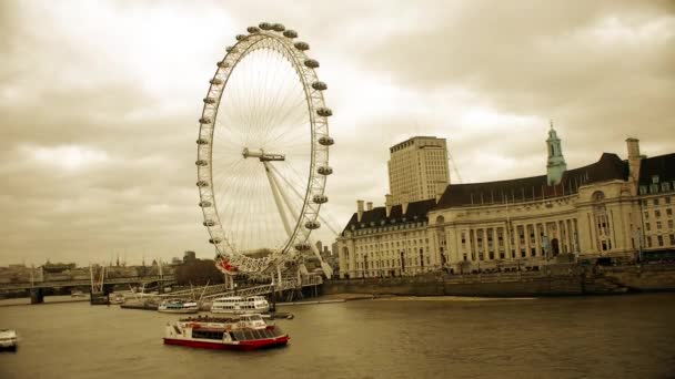 Coca Cola London Eye - Londra - Uk — Stok video