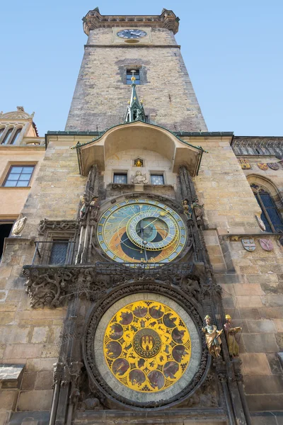 Astronomical clock tower i Prag - Czach — Stockfoto