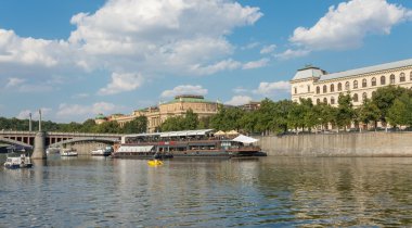 Restaurant on Moldava River - Prague - Czech Republic