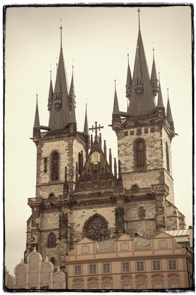 The Tyn Church in Prague - Czech Republic — Stock Photo, Image