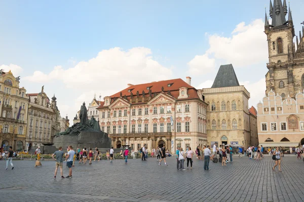 Old Town Square with a monument to Jan Hus Prague — Stock fotografie