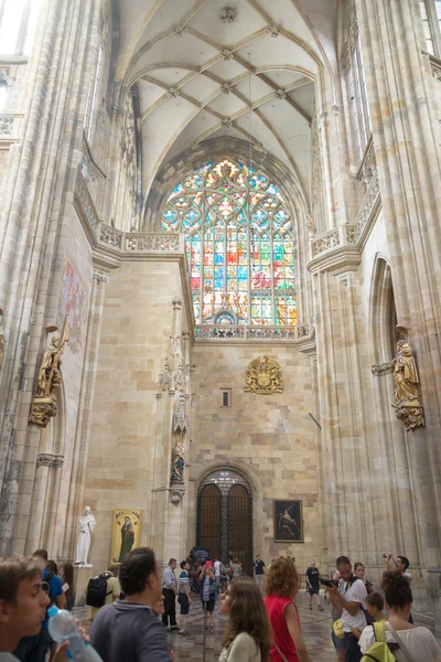 Interior of the Cathedral of Saints Vitus - Prague — Stock Photo, Image