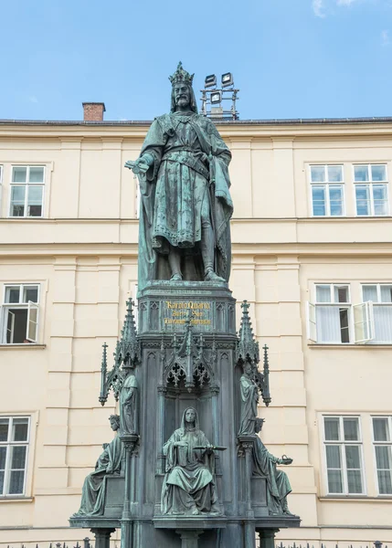 Estatua de Karol Quarto en Praga — Foto de Stock