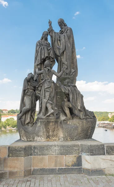Statuen der Heiligen Kyrill und Methodius - Prag — Stockfoto