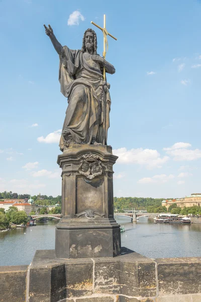 圣施洗约翰的-布拉格的雕像 — 图库照片