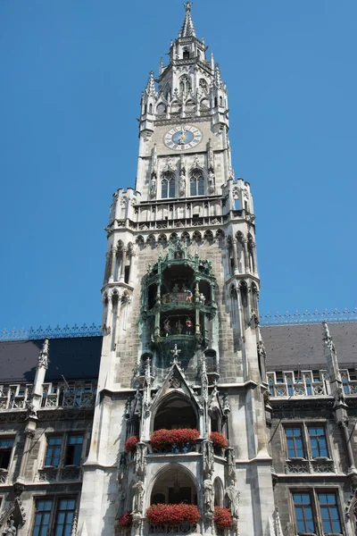 Marienplatz, ratusz — Zdjęcie stockowe