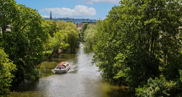 Tour Boat River Avon Bath Somerset Ηνωμένο Βασίλειο Στις Μαΐου — Φωτογραφία Αρχείου