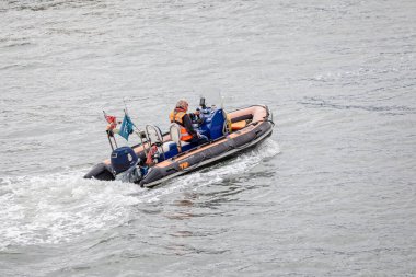 Denizcilik Gönüllü Servisi (MVS) Poole Harbour, Poole, Dorset, İngiltere 'de 19 Eylül 2021 tarihinde Poole Rip