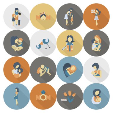 Mutlu anneler günü simgeler