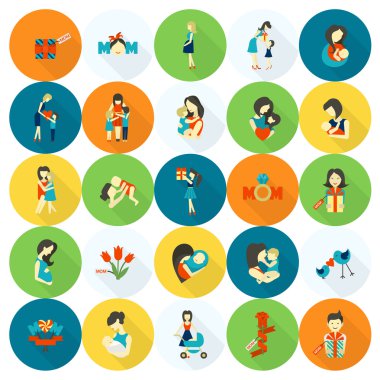 Mutlu anneler günü simgeler