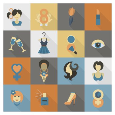 Kadının gün Icon Set