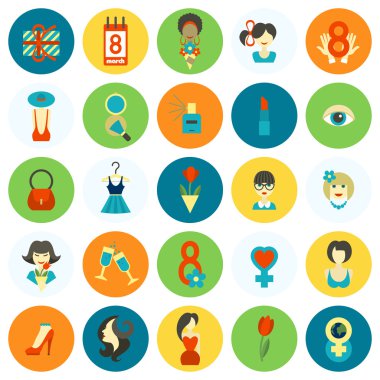 Kadının gün Icon Set