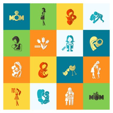 Mutlu anneler günü simgeler