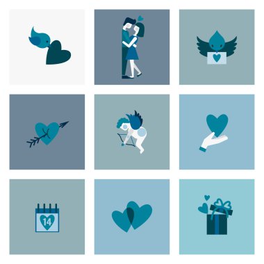 mutlu Sevgililer günü simgeler