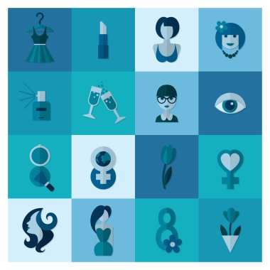 Kadının gün Icon Set