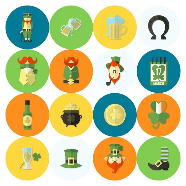 Saint Patricks Day Icon Set — Stock Vector