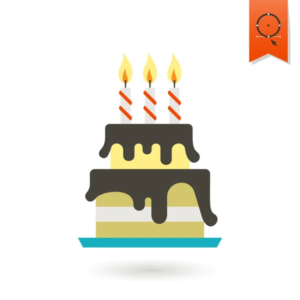 Feliz cumpleaños icono — Vector de stock