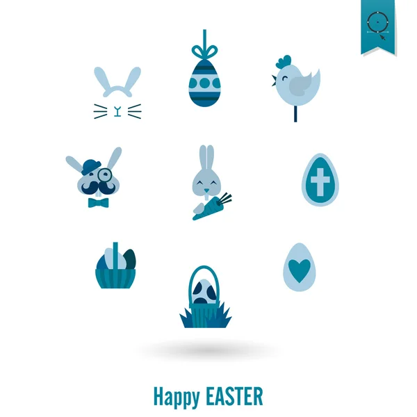 Celebration Easter Icons — Stock Vector