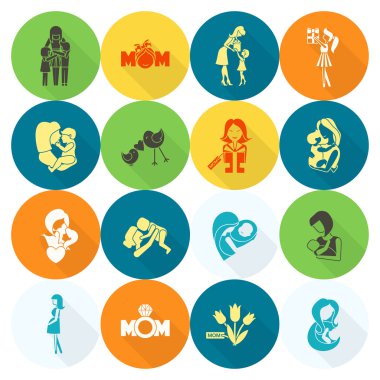 Mutlu anneler günü simgeler