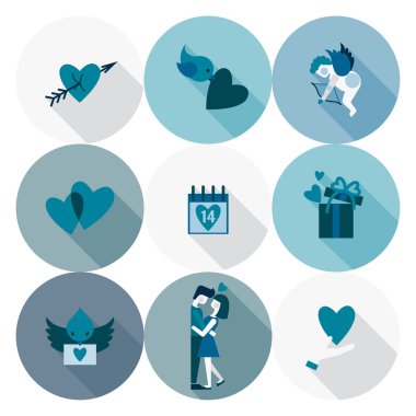 mutlu Sevgililer günü simgeler