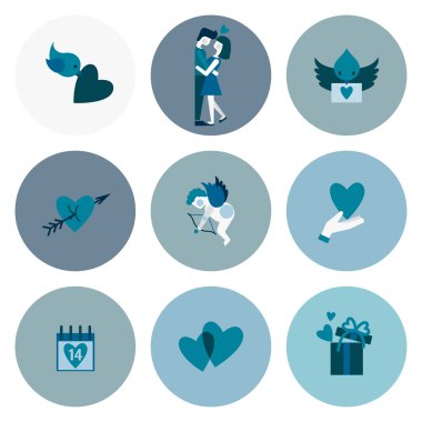 mutlu Sevgililer günü simgeler